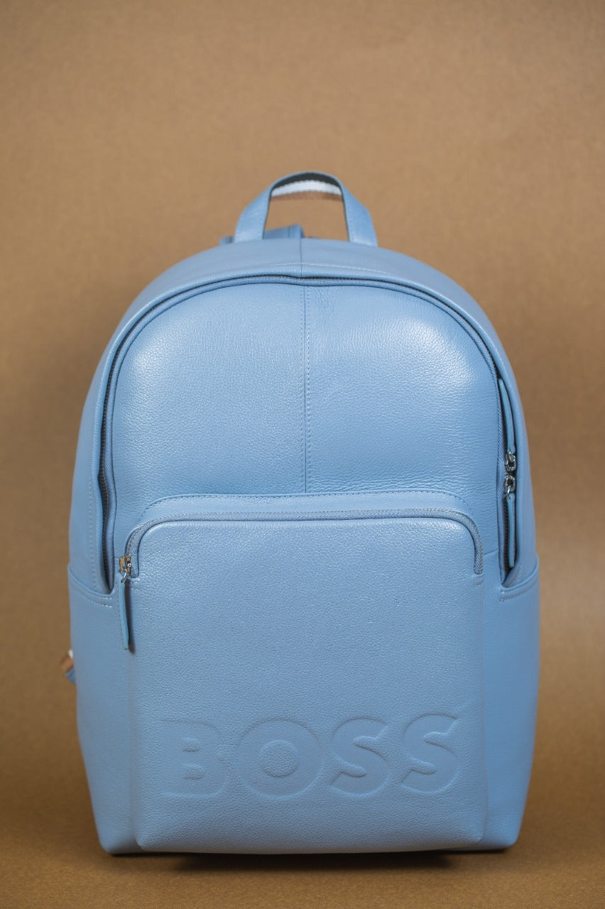 BOSS Premium Black Leather Backpack