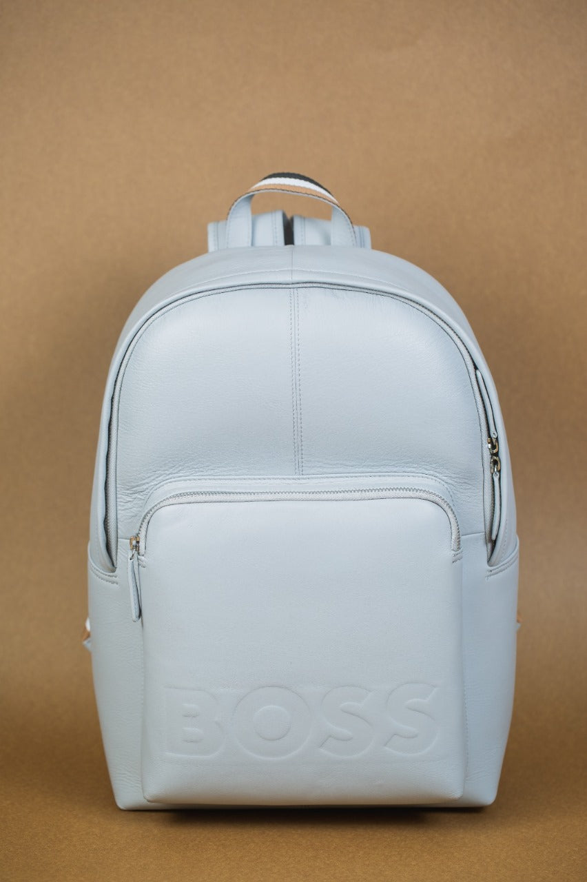 BOSS Premium Black Leather Backpack