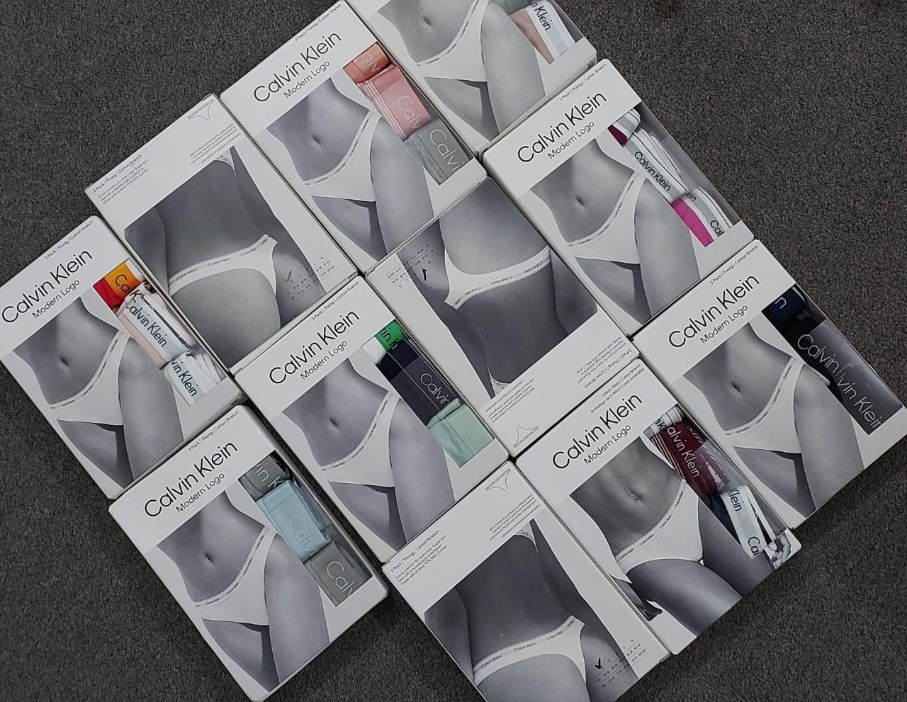 Calvin Klein Modern Logo Women's Thong Multi-packs