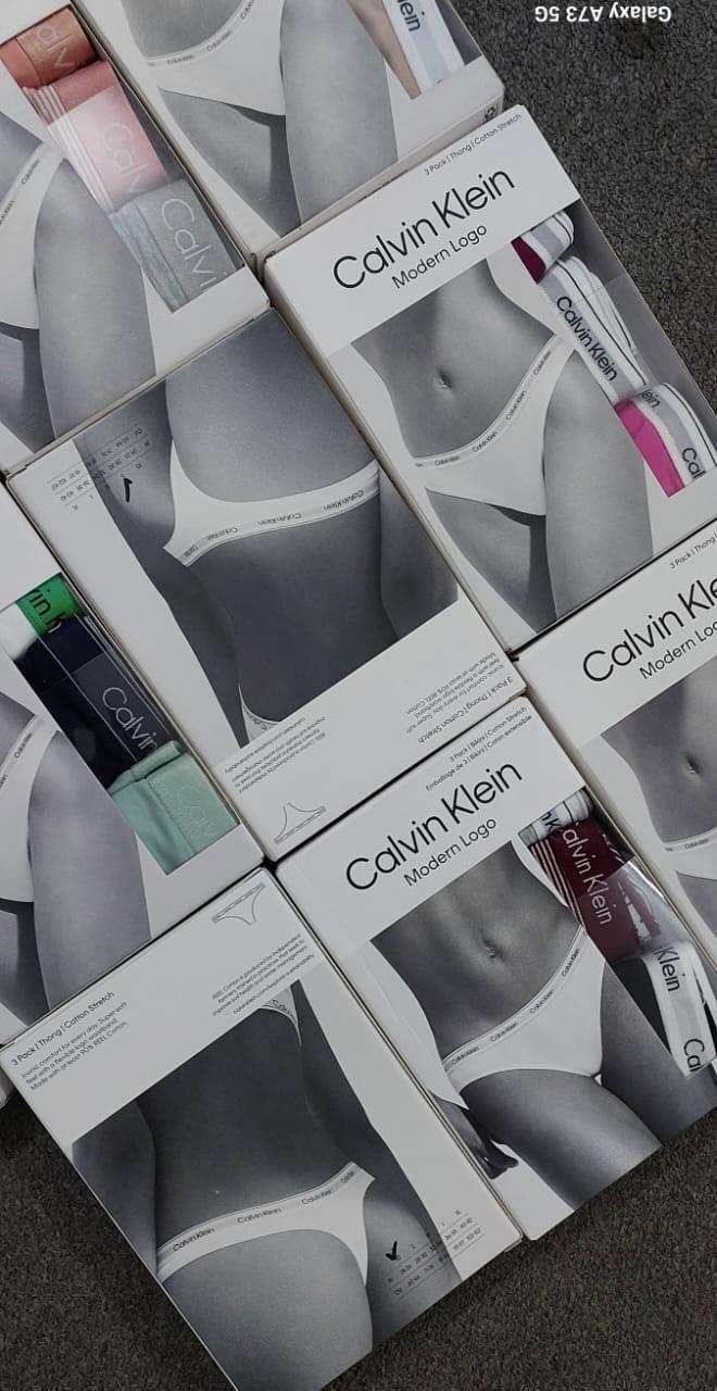 Calvin Klein Modern Logo Women's Thong Multi-packs