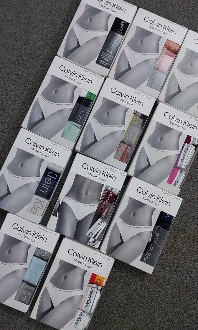 Calvin Klein Modern Logo Women's Thong Multi-packs