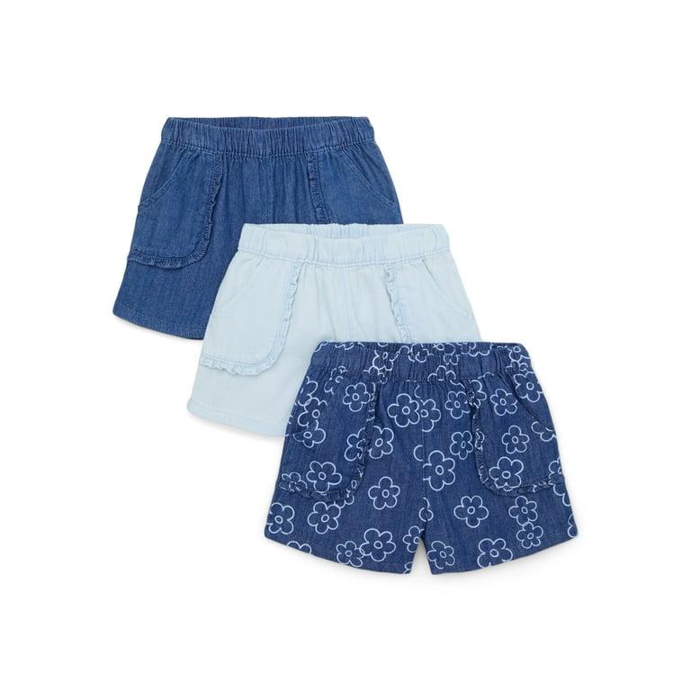 Girls Knit Denim Shorts