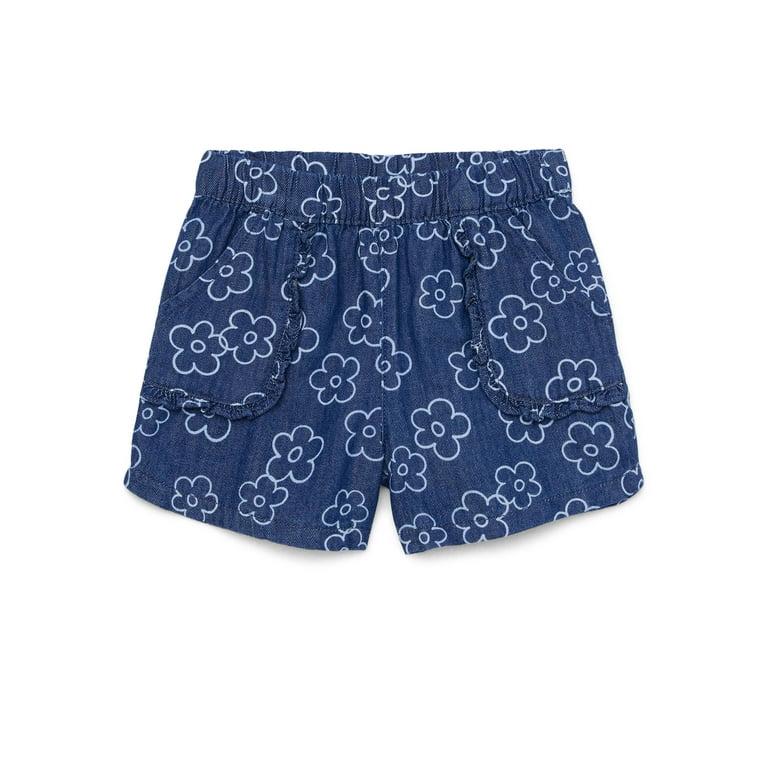 Girls Knit Denim Shorts