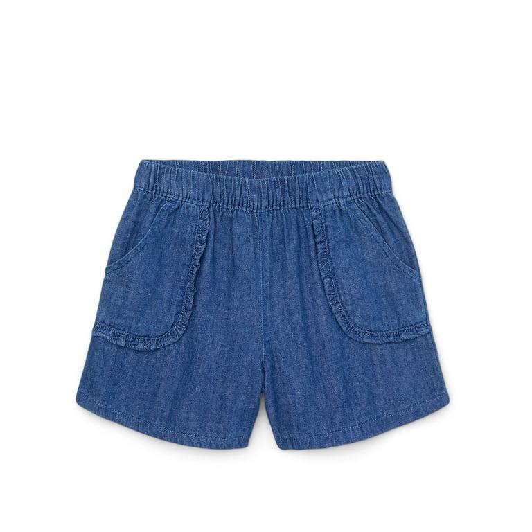 Girls Knit Denim Shorts