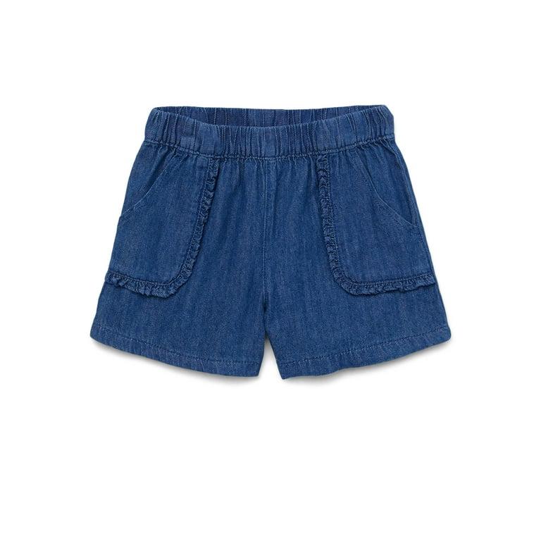 Girls Knit Denim Shorts