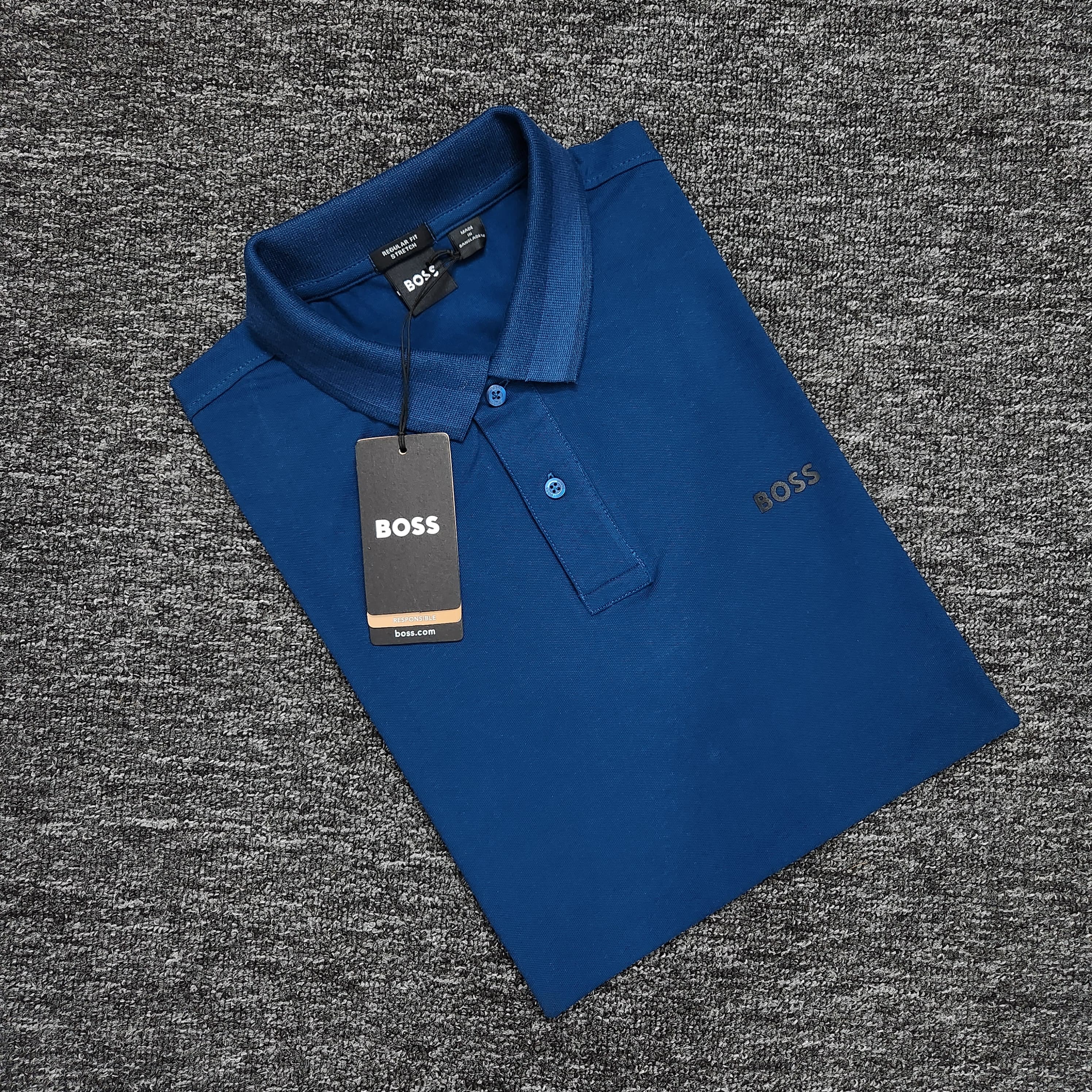 Hugo Boss Men's Premium Tripping Collar Polo (Customs Order)