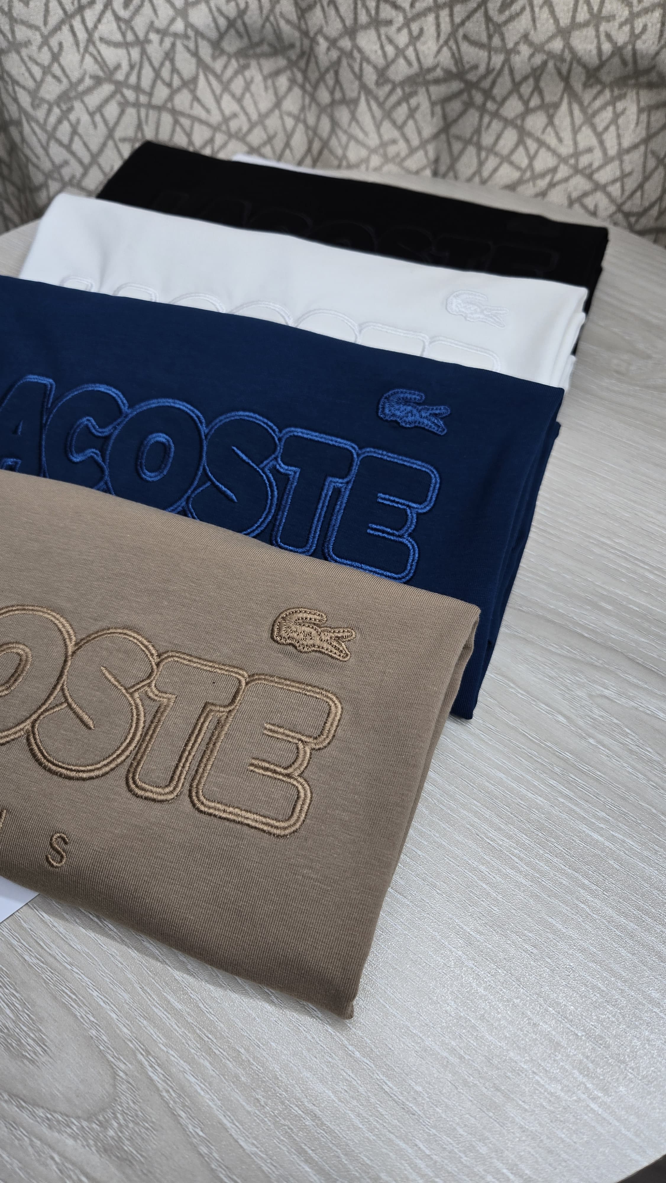 Lacoste Men's Embroidered Cotton Jersey Paris Logo T-Shirt
