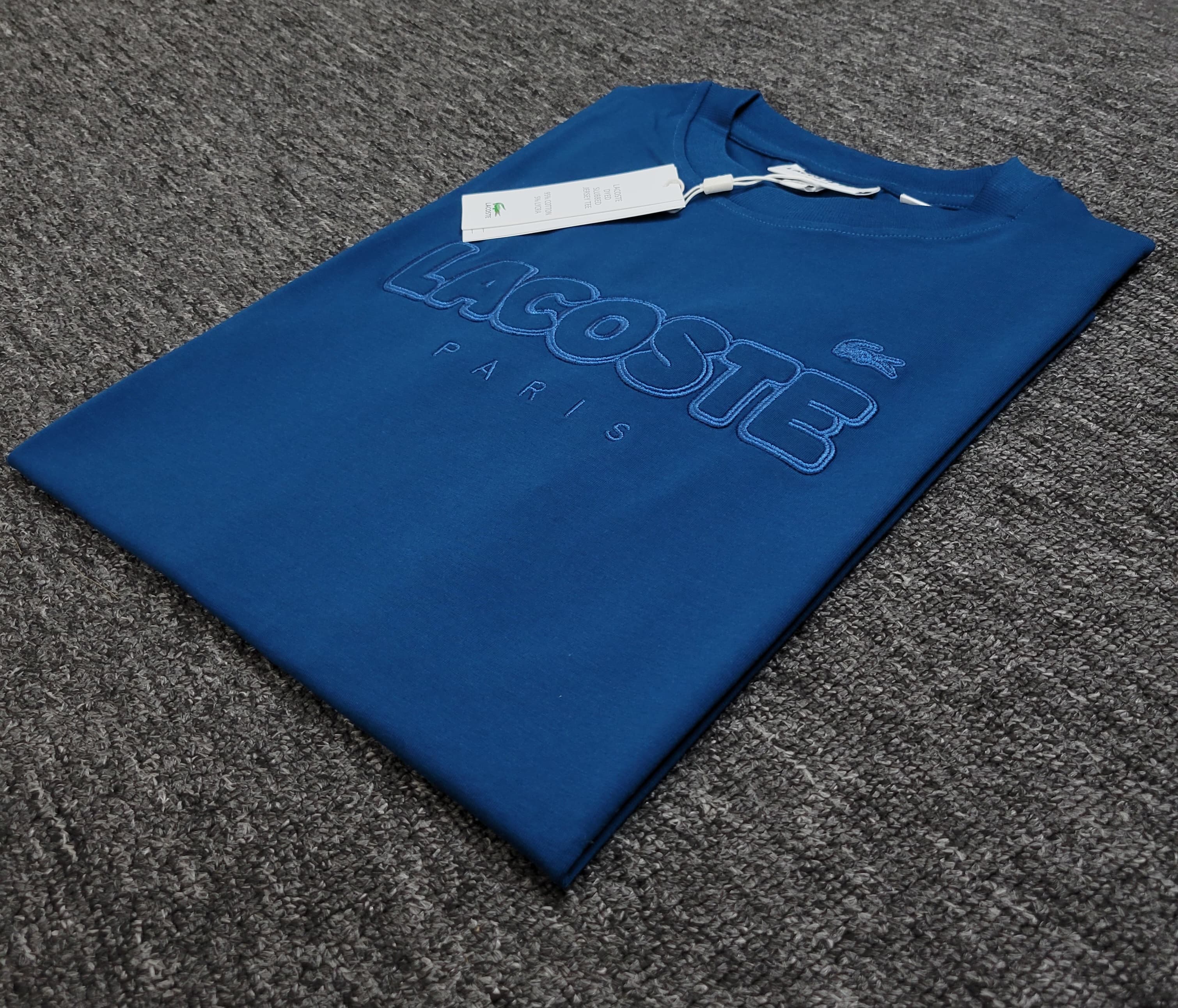 Lacoste Men's Embroidered Cotton Jersey Paris Logo T-Shirt