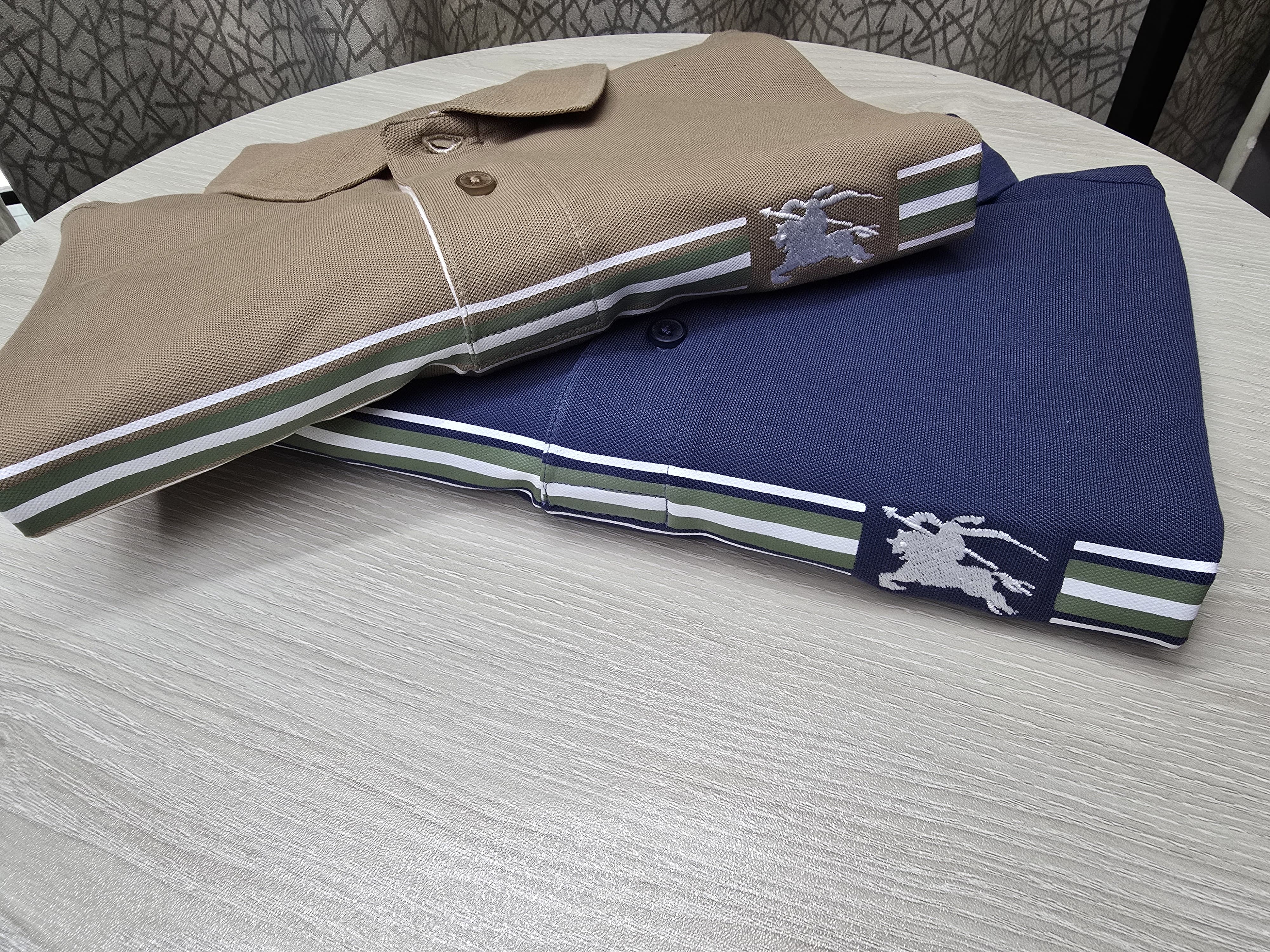 Burberry Stripe Contrast Premium Polo (Customs order)