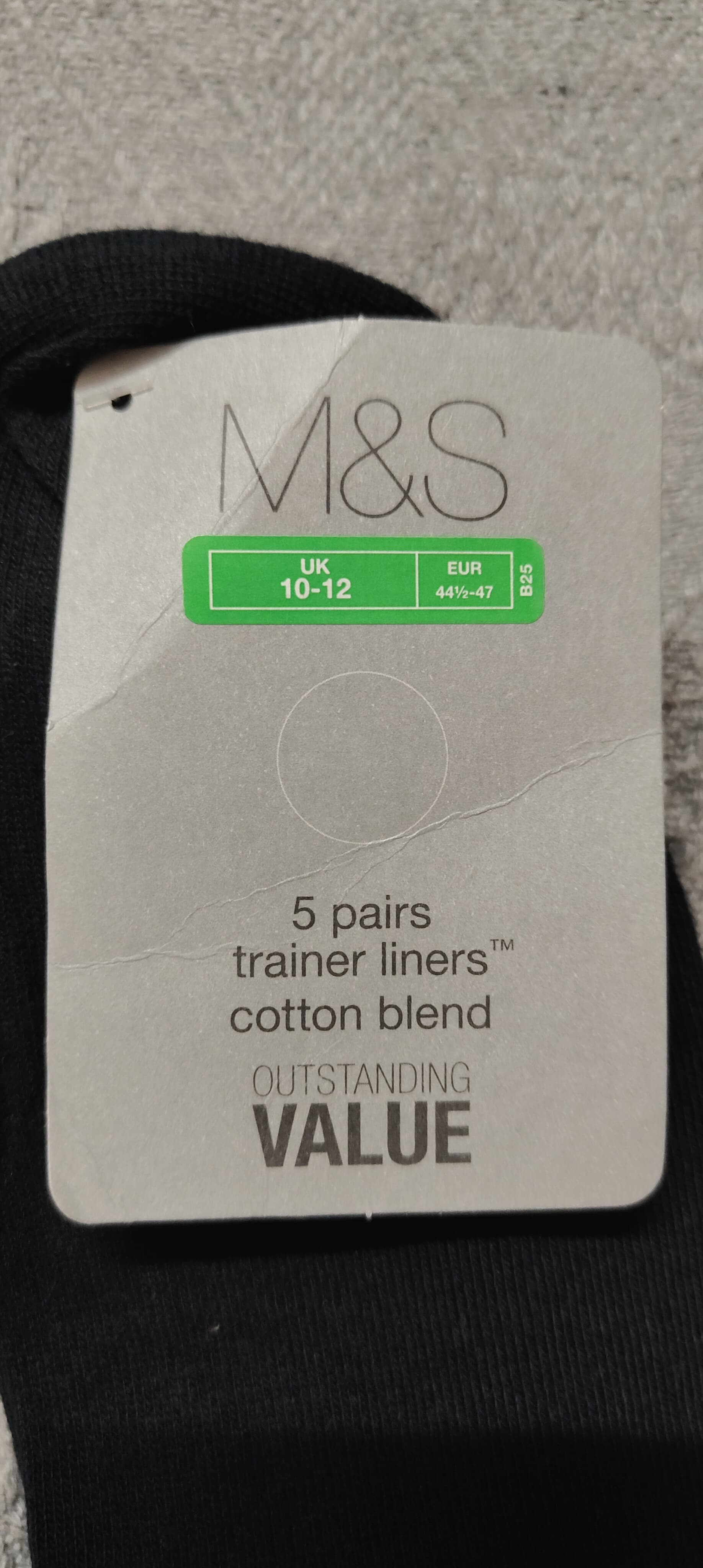 M&S Cotton Blend Trainer Liner Socks original