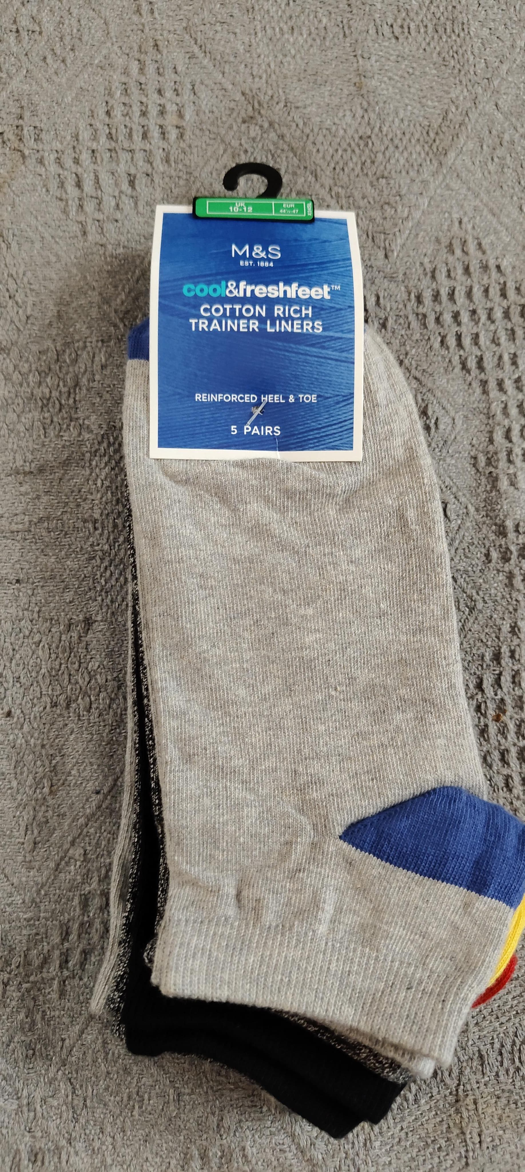 M&S Cotton Blend Trainer Liner Socks original