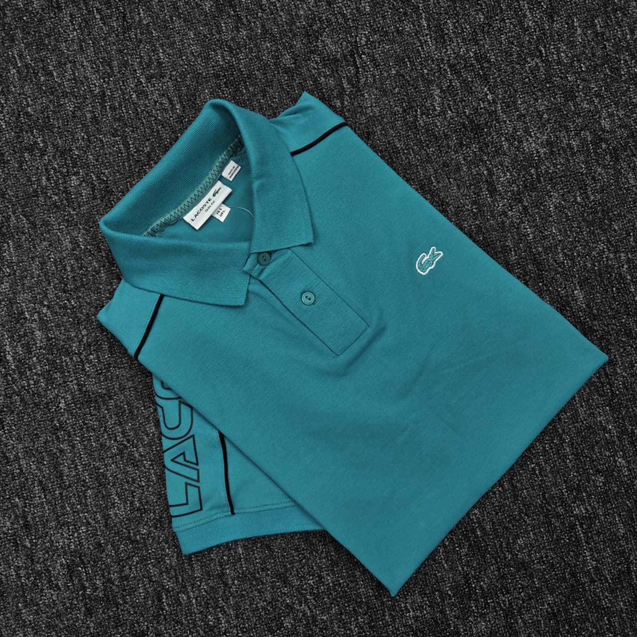 Lacoste Contrast Polo Shirt with Embroidered Logo (Customs Order)
