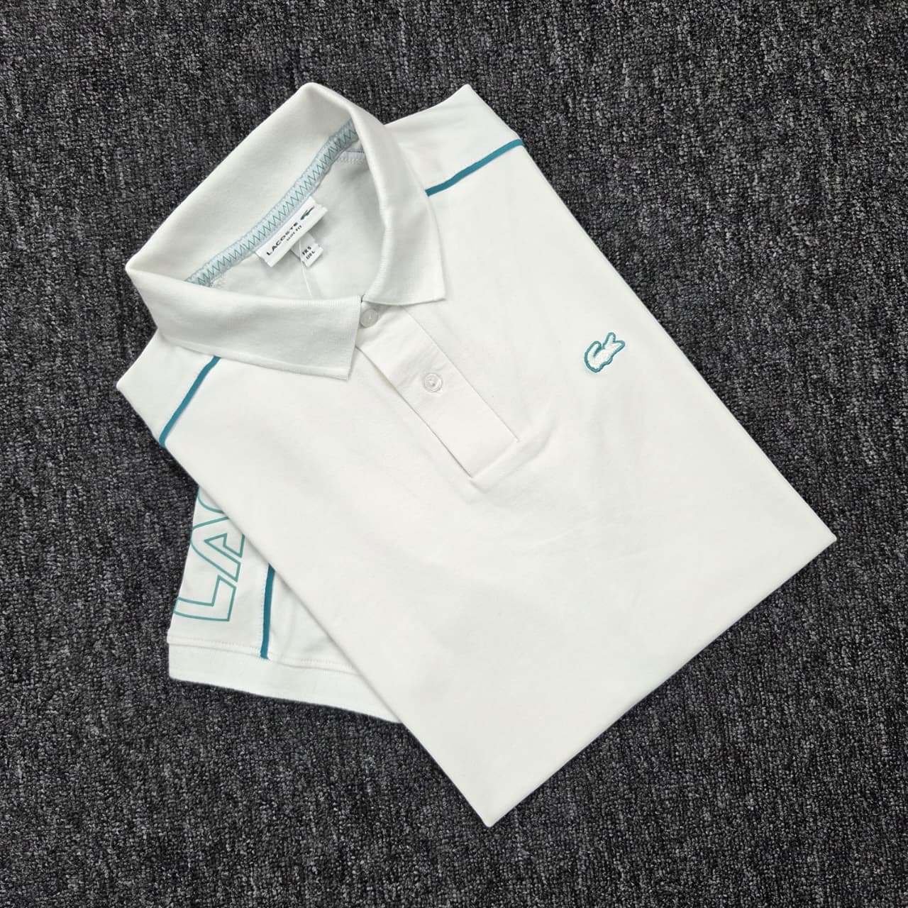 Lacoste Contrast Polo Shirt with Embroidered Logo (Customs Order)
