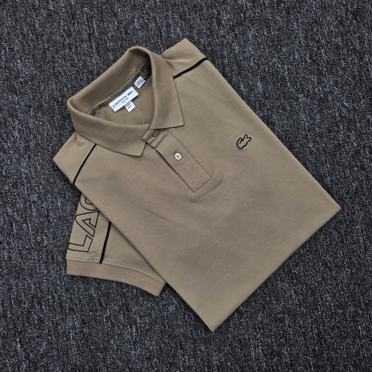 Lacoste Contrast Polo Shirt with Embroidered Logo (Customs Order)