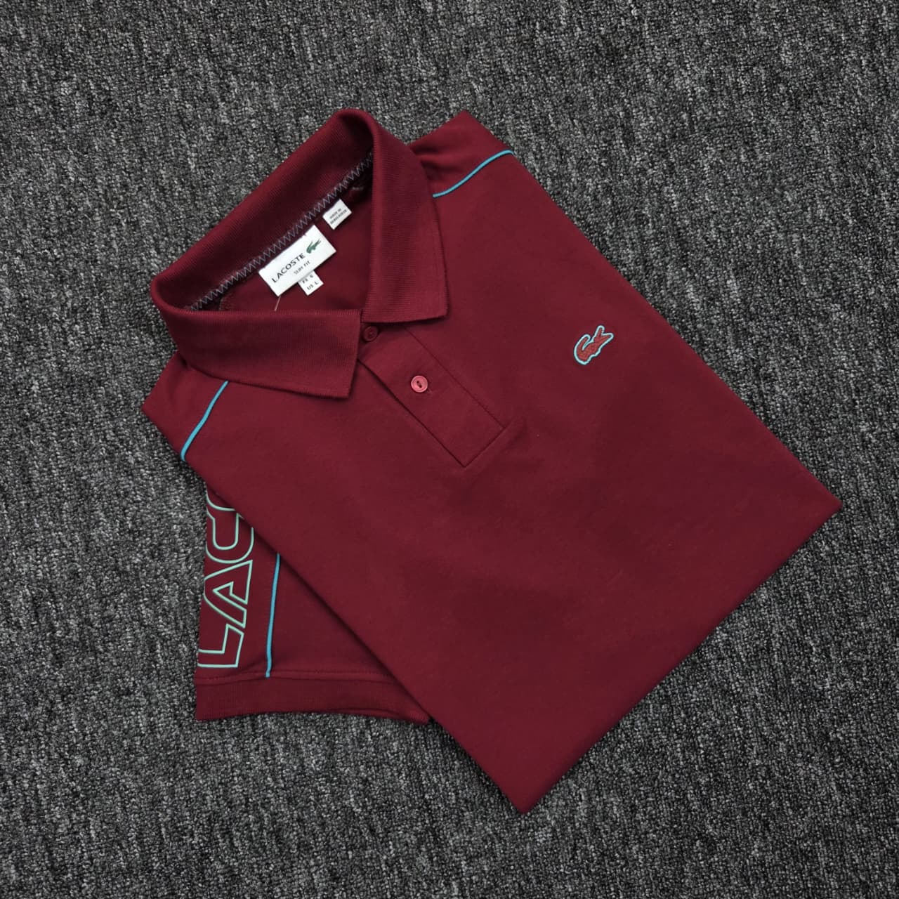 Lacoste Contrast Polo Shirt with Embroidered Logo (Customs Order)