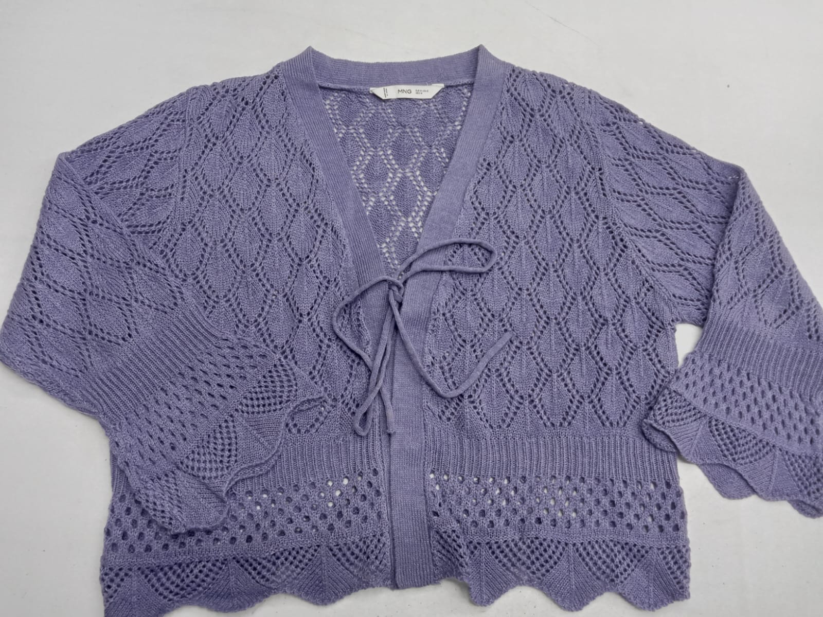 Ladies Knitted Tie-Front Cardigan