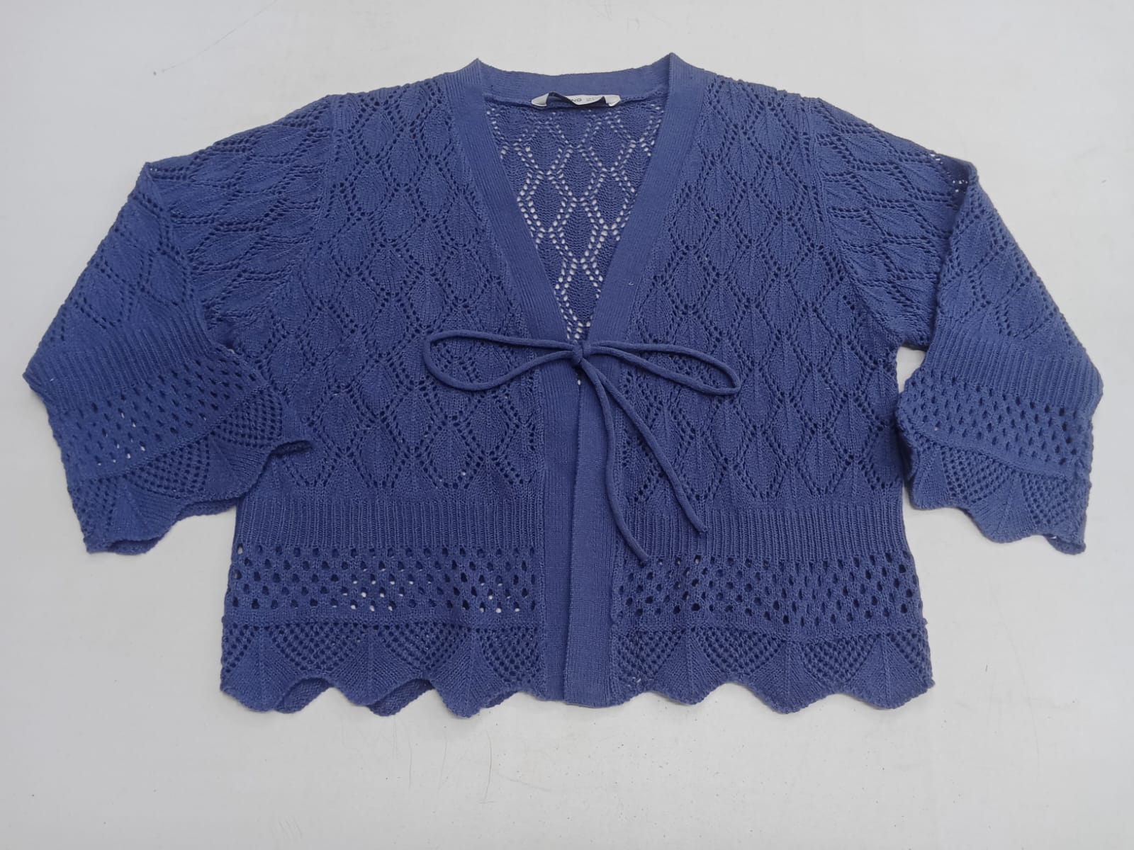 Ladies Knitted Tie-Front Cardigan