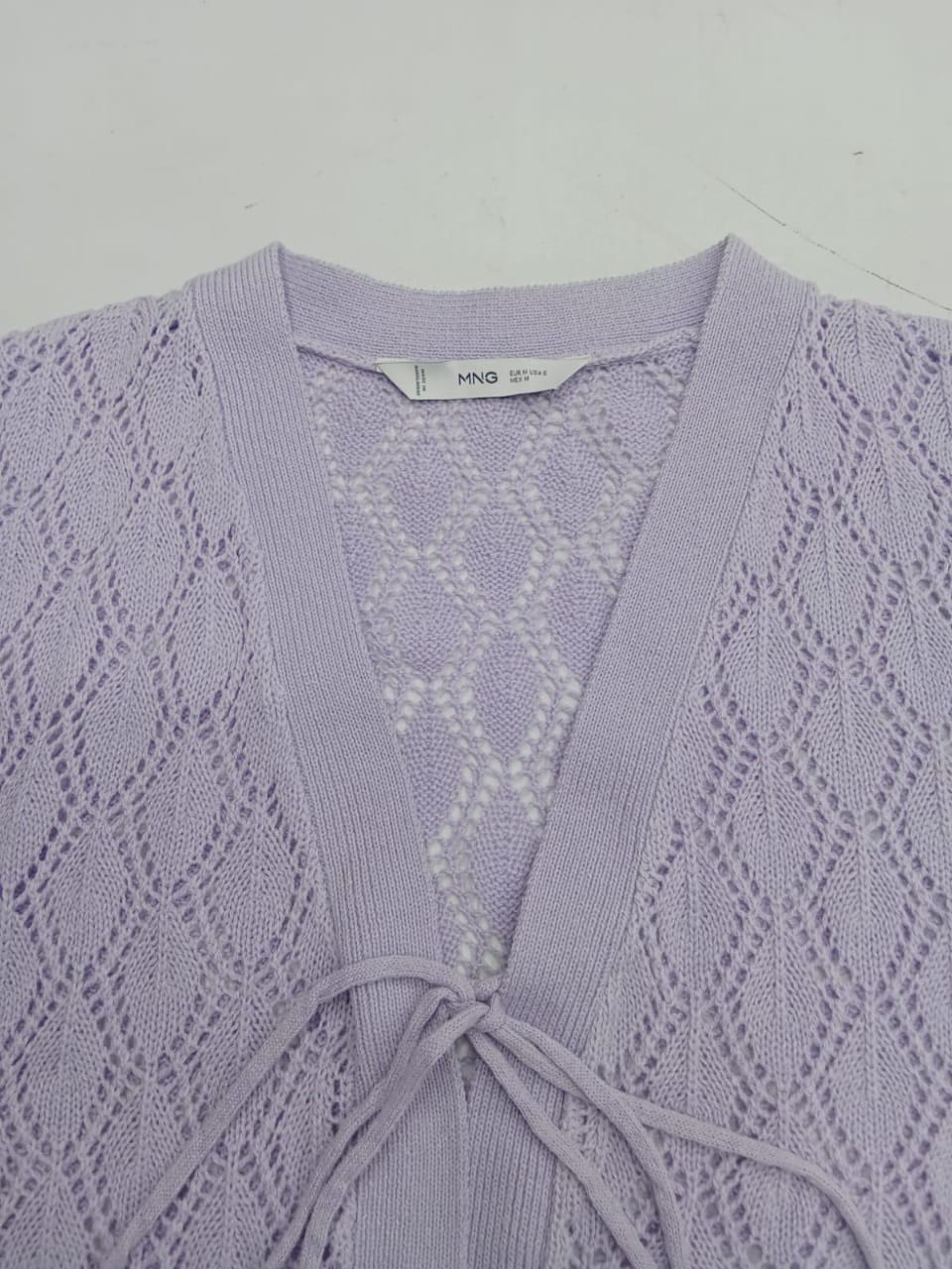 Ladies Knitted Tie-Front Cardigan