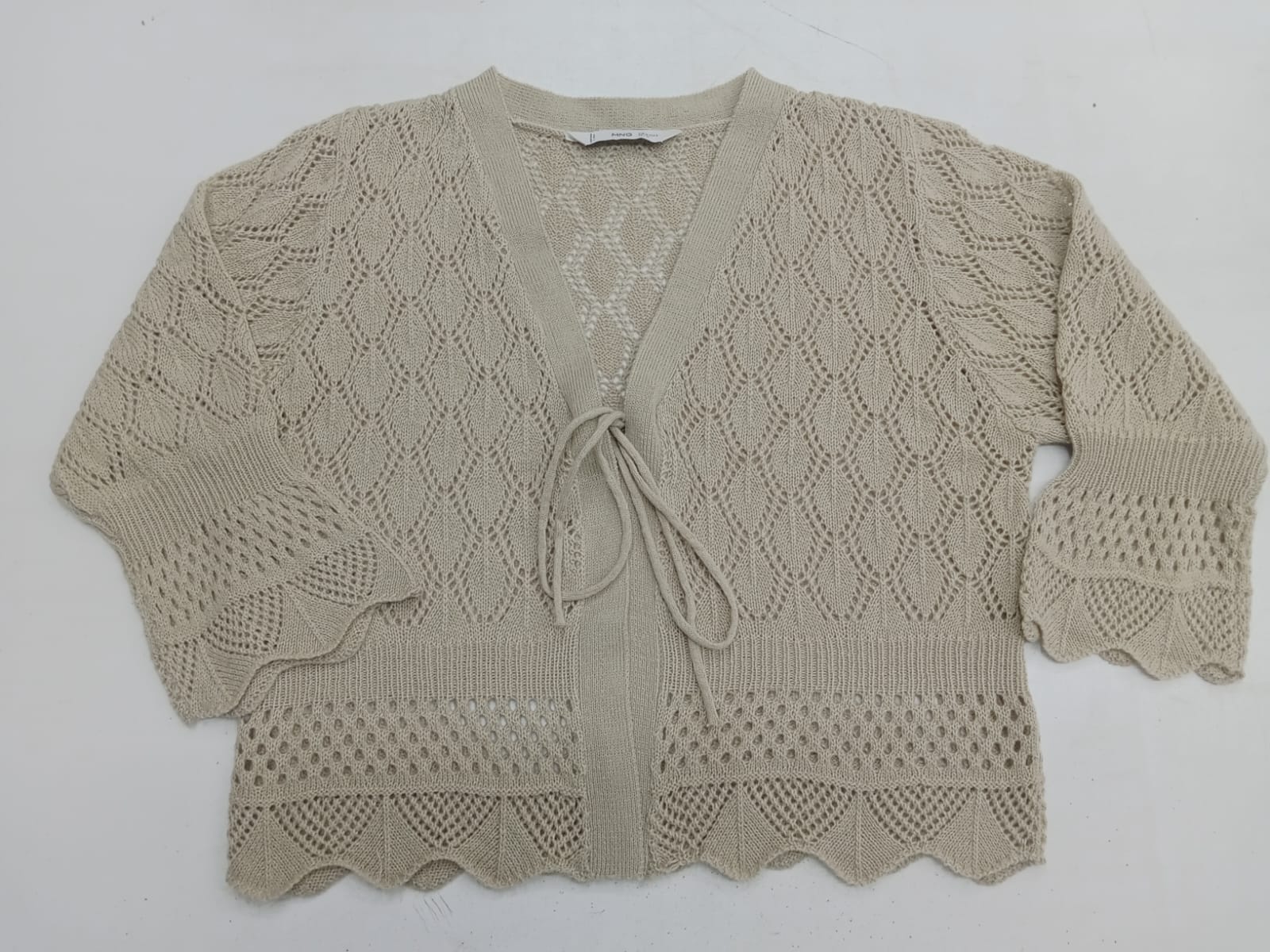 Ladies Knitted Tie-Front Cardigan