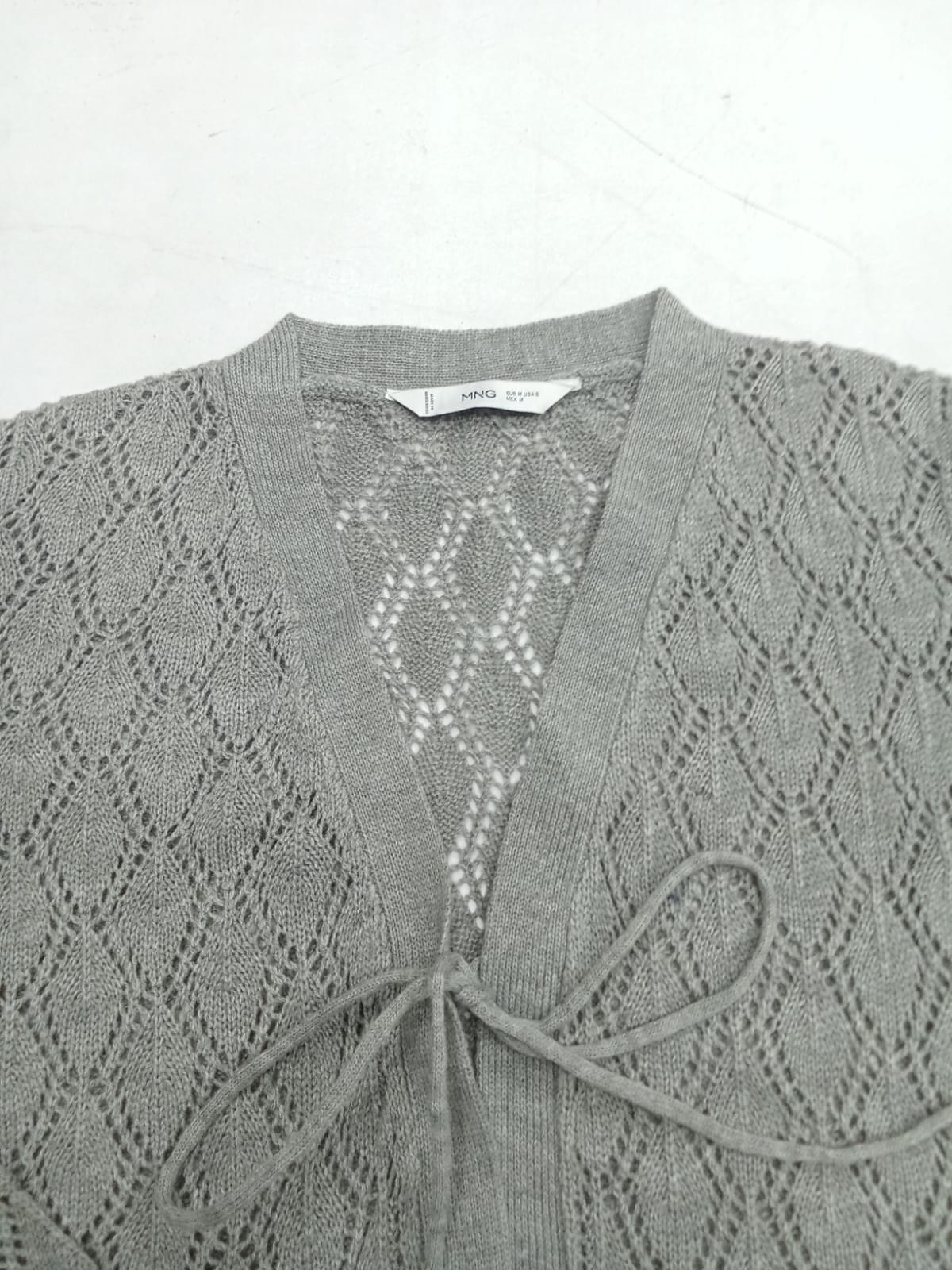 Ladies Knitted Tie-Front Cardigan