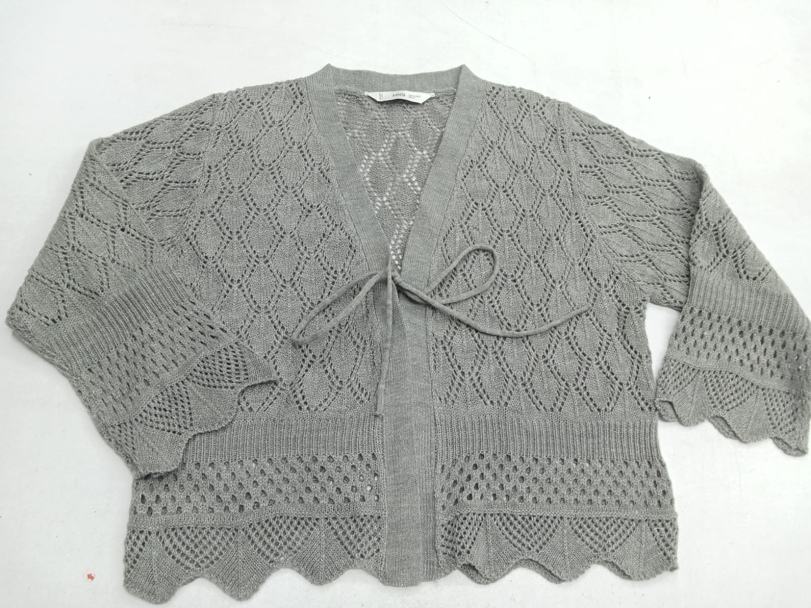 Ladies Knitted Tie-Front Cardigan