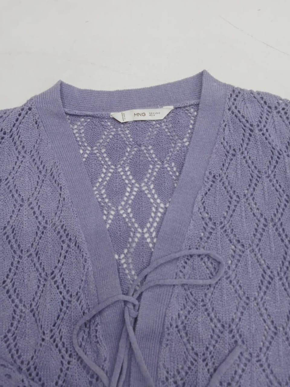 Ladies Knitted Tie-Front Cardigan