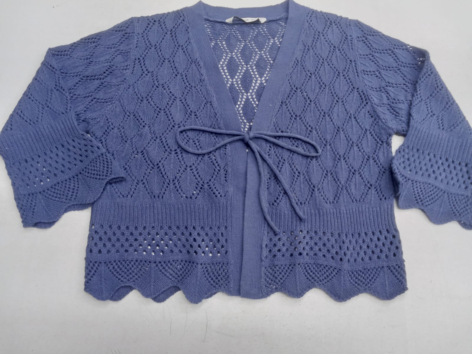 Ladies Knitted Tie-Front Cardigan