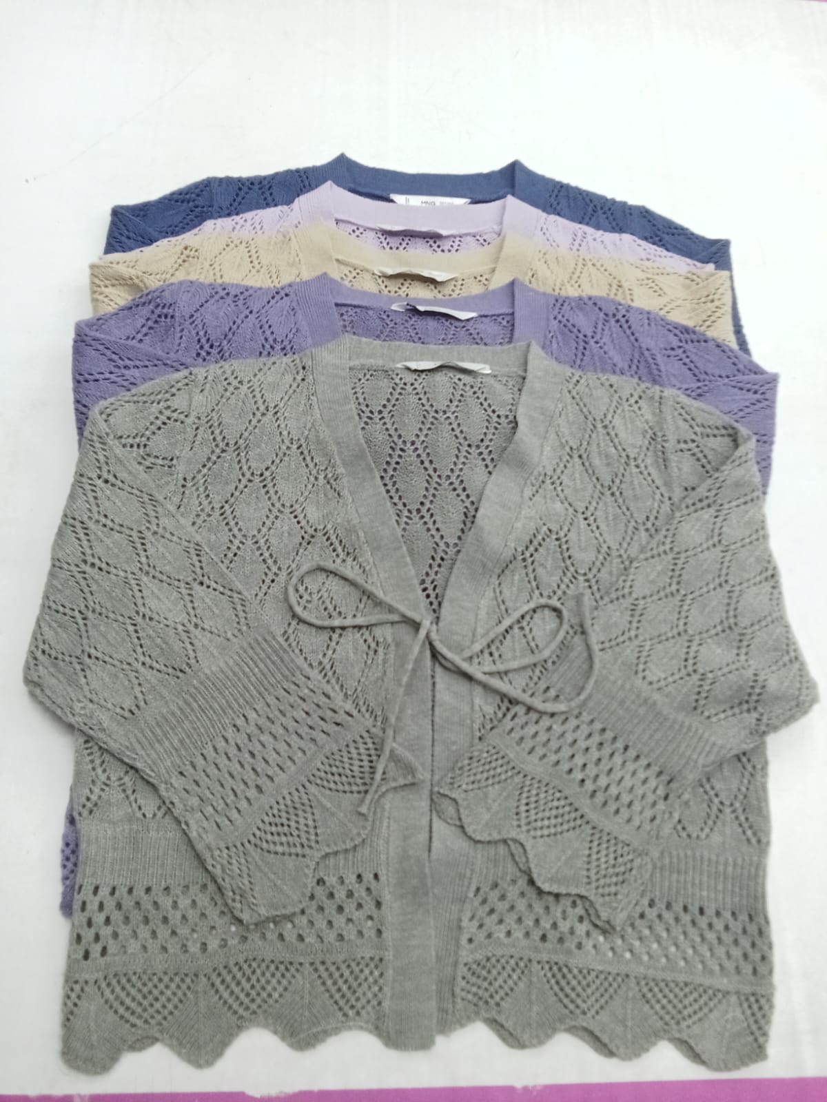 Ladies Knitted Tie-Front Cardigan