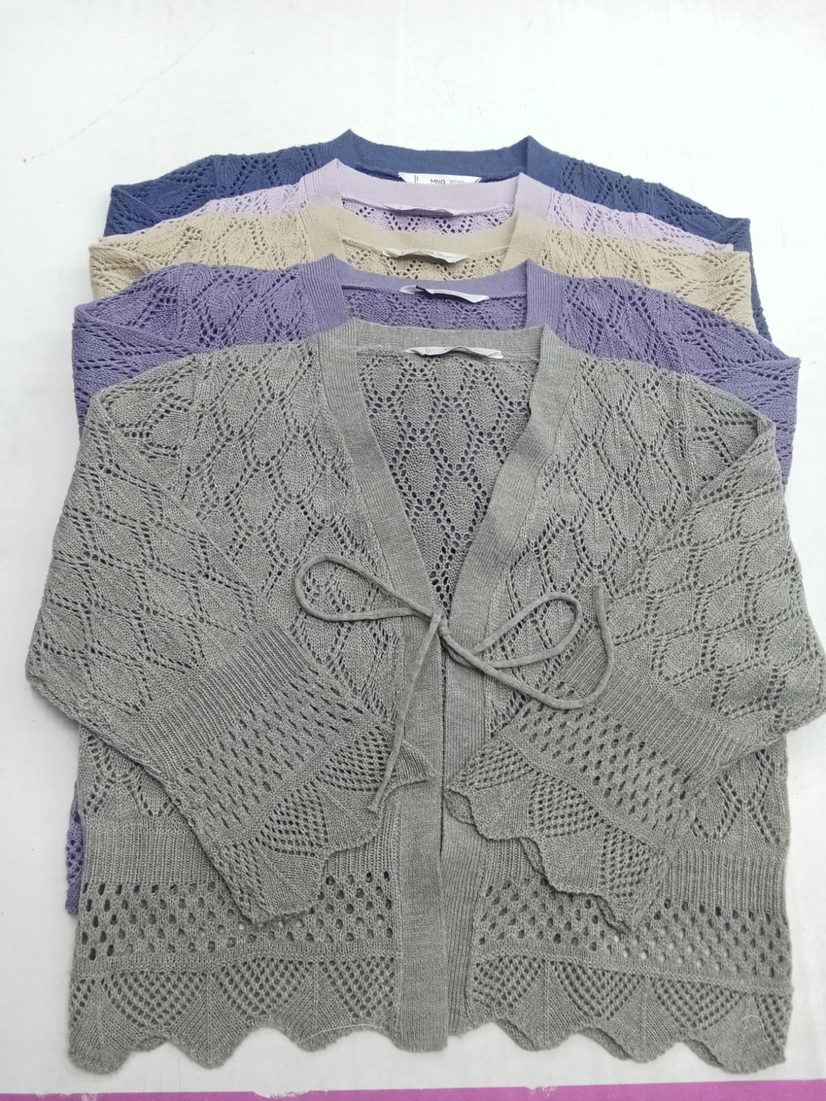 Ladies Knitted Tie-Front Cardigan