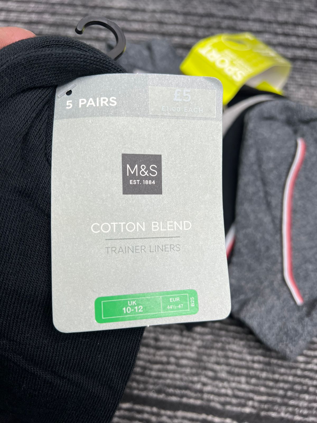 M&S Cotton Blend Trainer Liner Socks original
