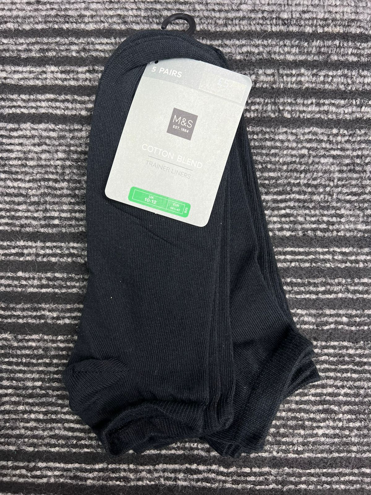 M&S Cotton Blend Trainer Liner Socks original