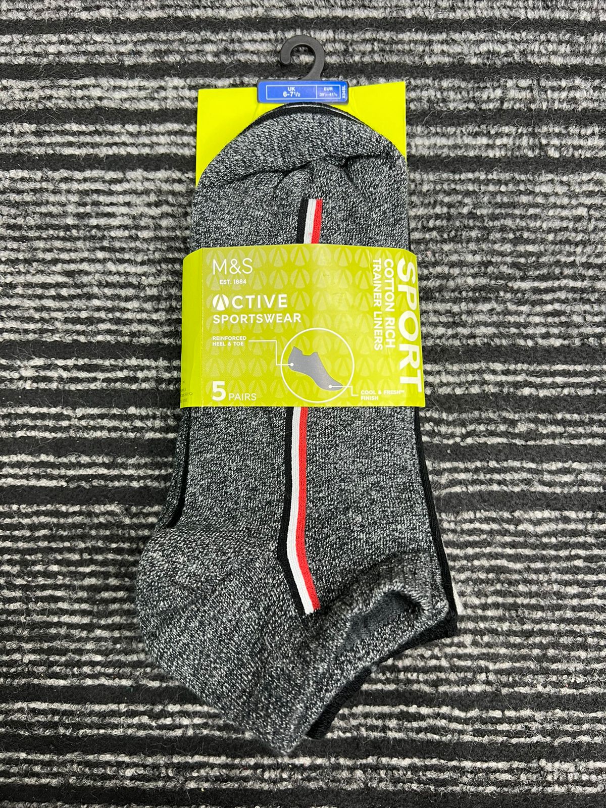 M&S Cotton Blend Trainer Liner Socks original