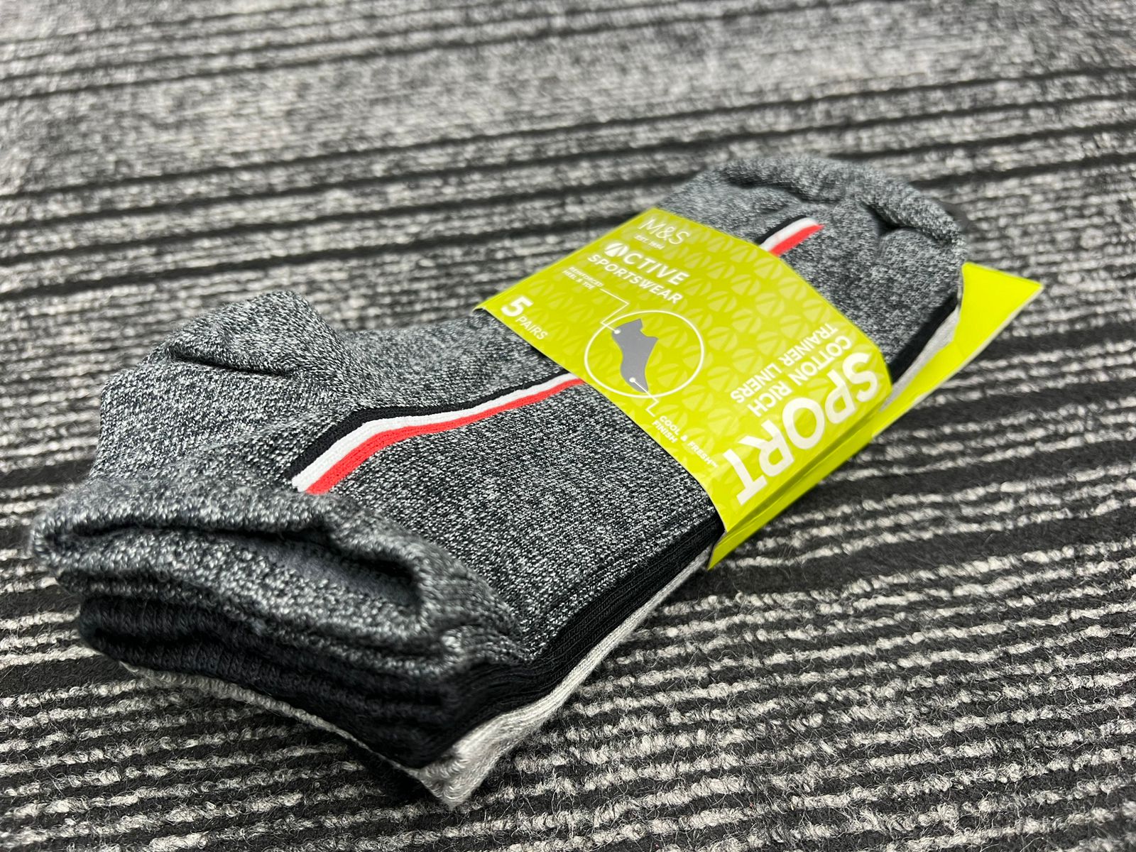 M&S Cotton Blend Trainer Liner Socks original