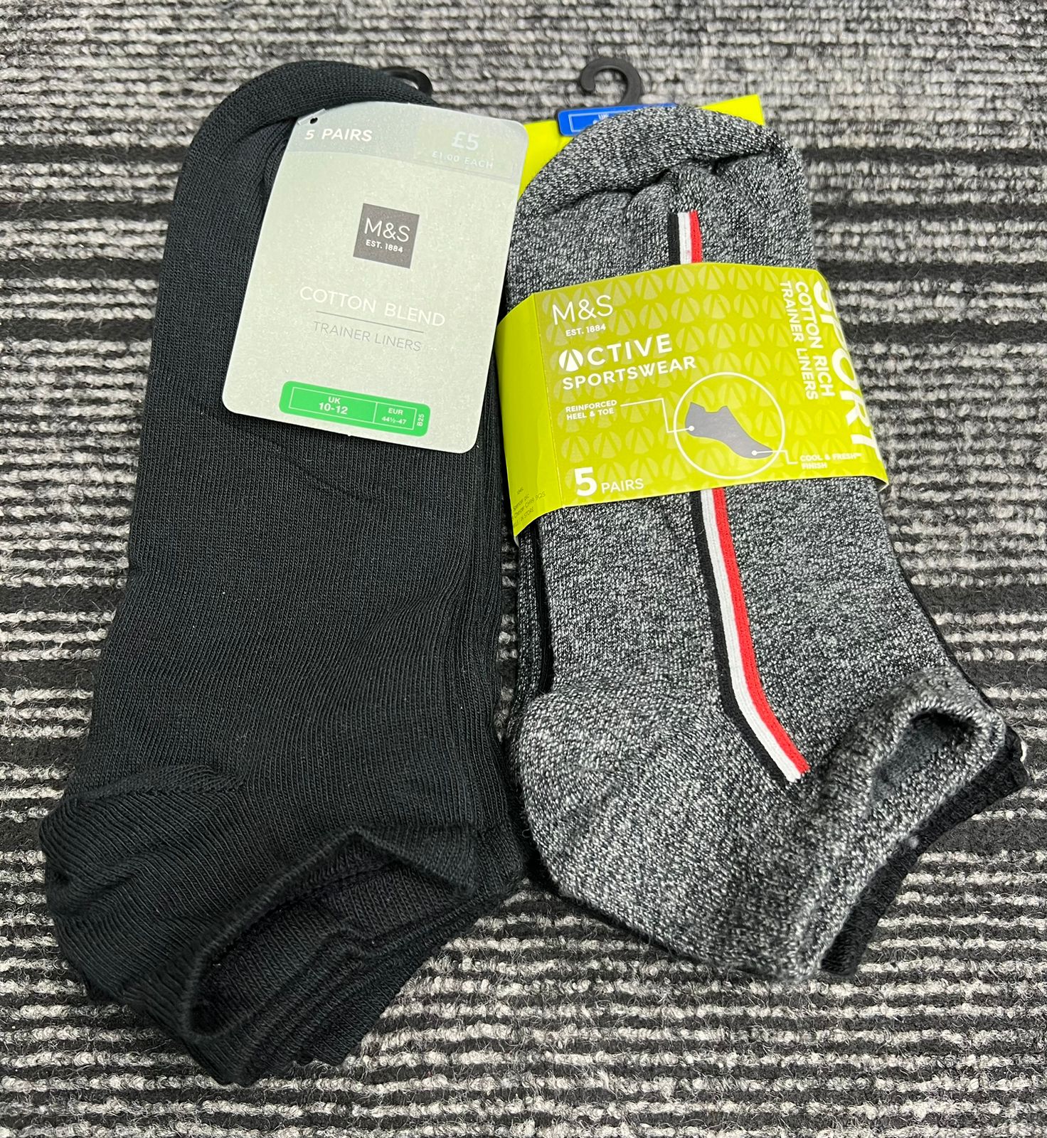 M&S Cotton Blend Trainer Liner Socks original