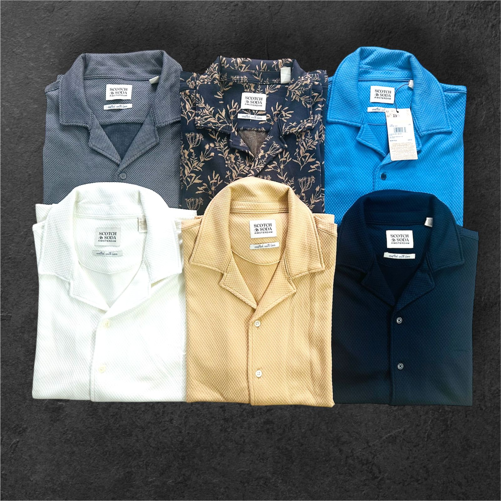 Scotch & Soda camp collar Textured Men’s Shirt
