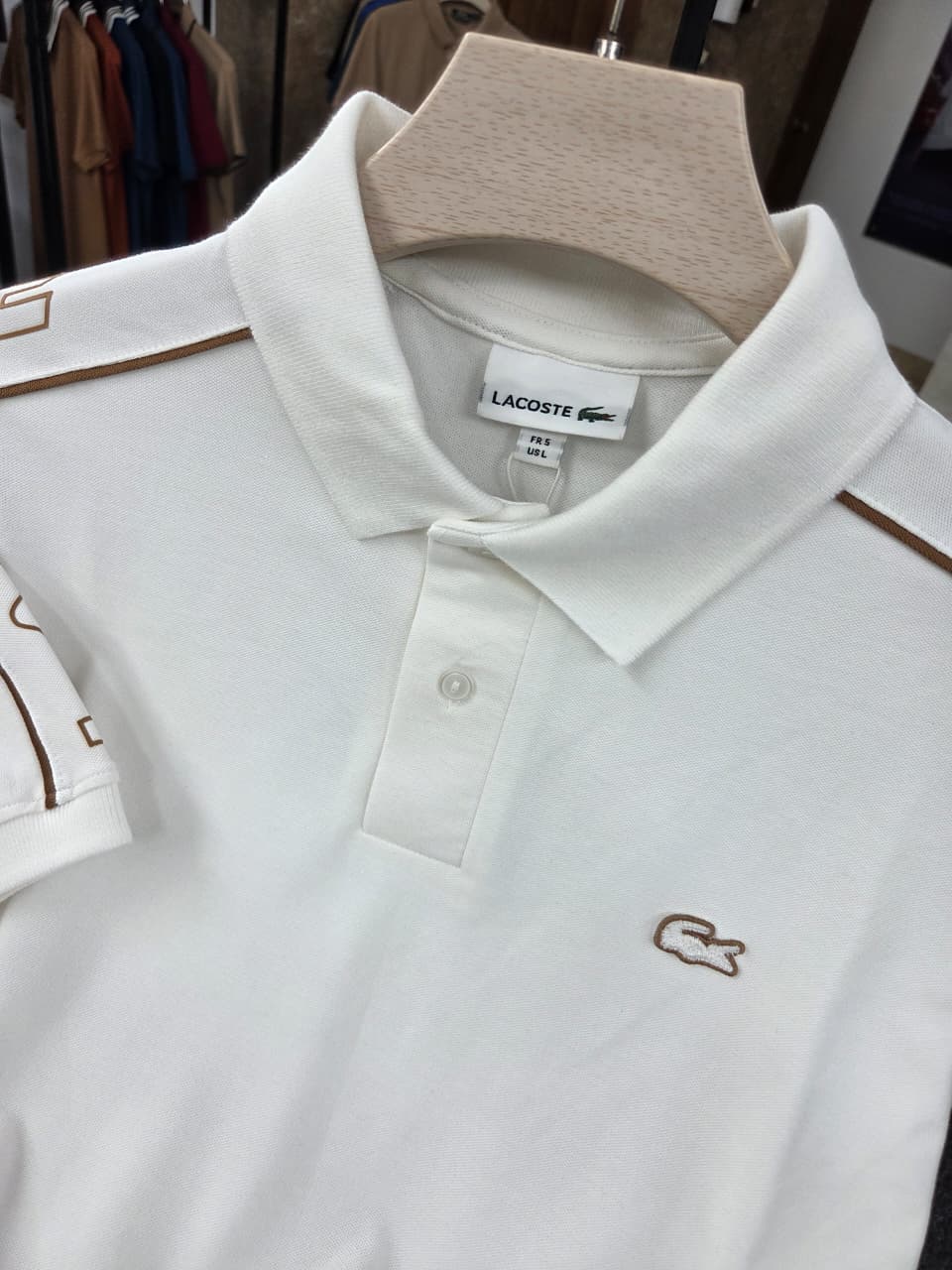 Lacoste White Polo Shirt – Premium Cotton Blend for Men