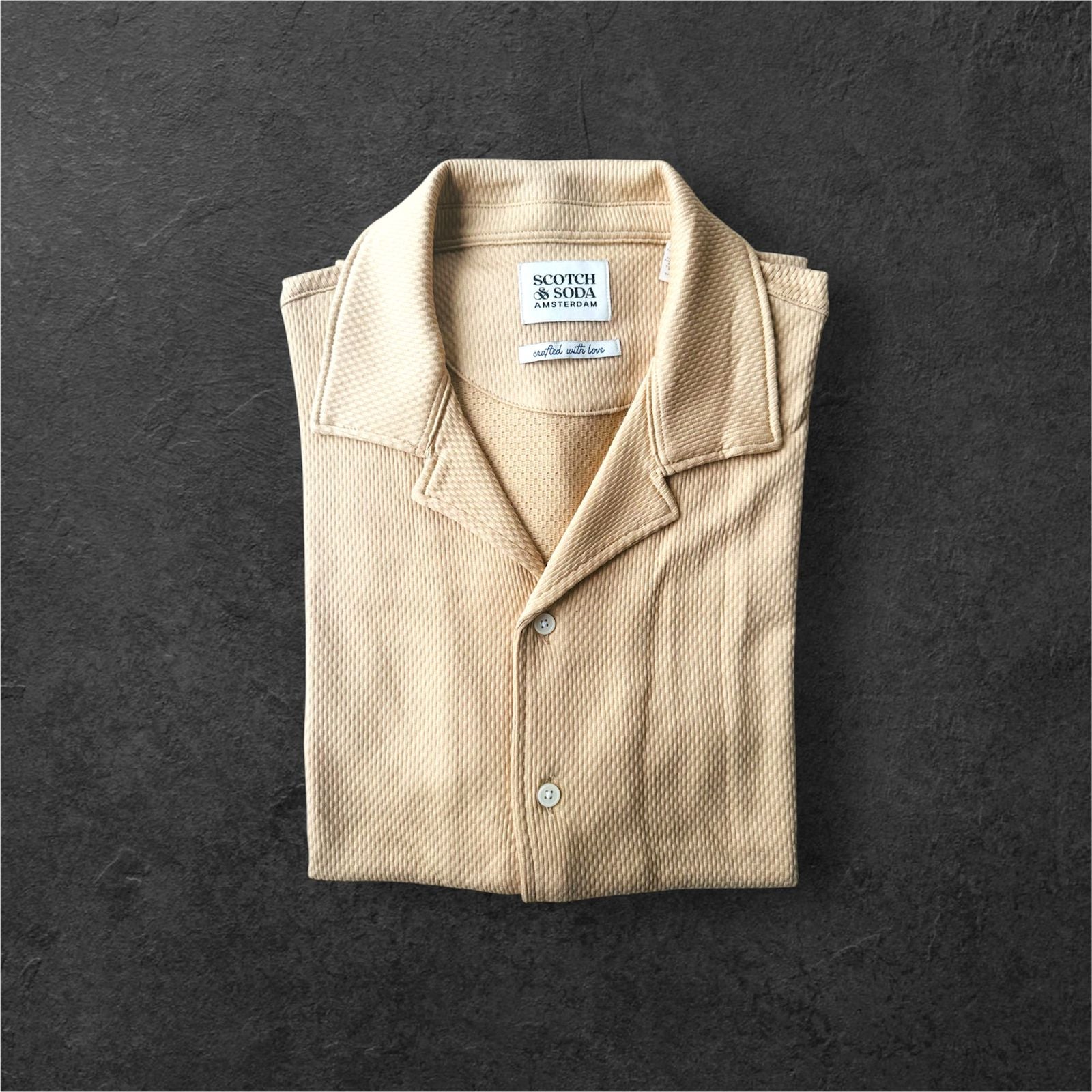 Scotch & Soda camp collar Textured Men’s Shirt