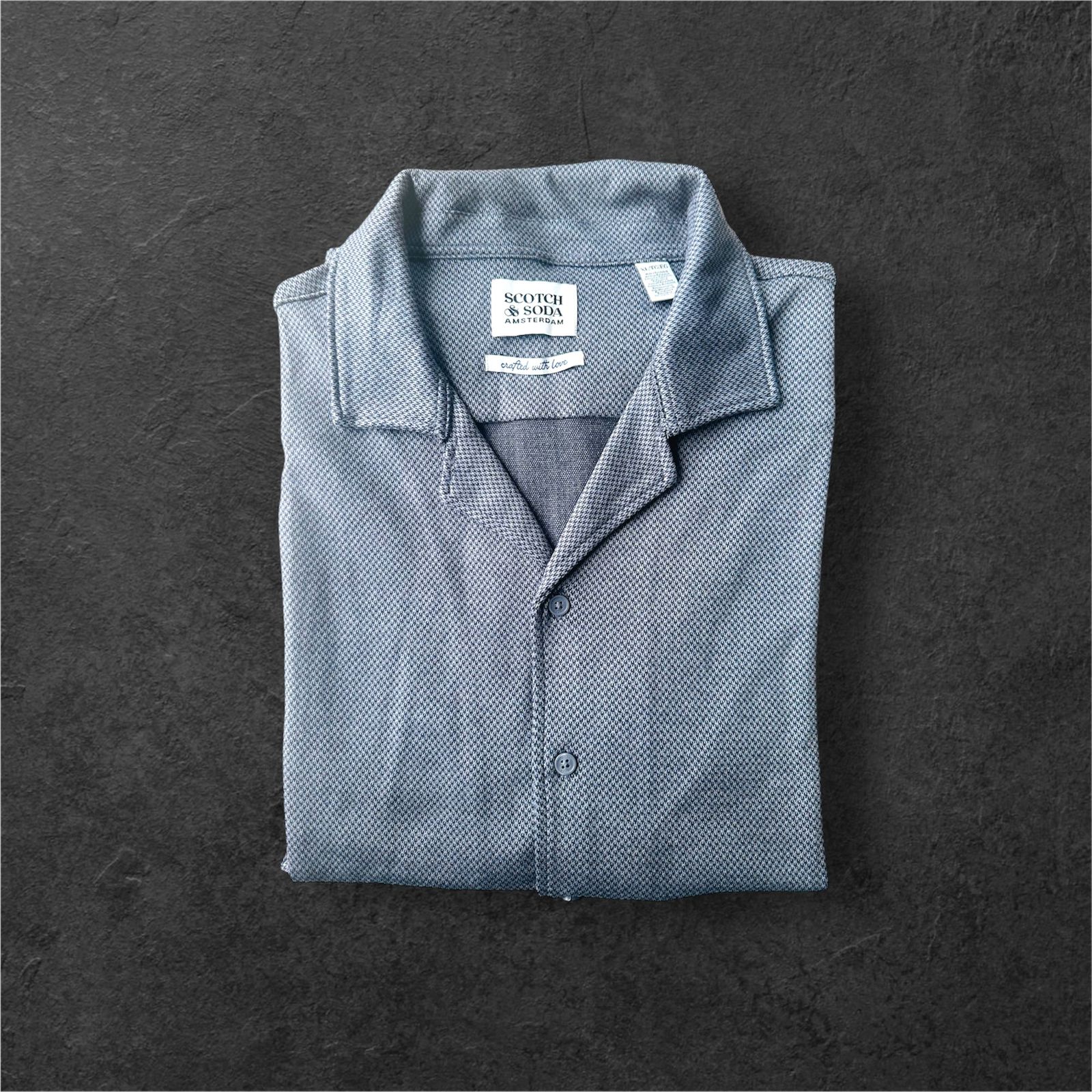 Scotch & Soda camp collar Textured Men’s Shirt