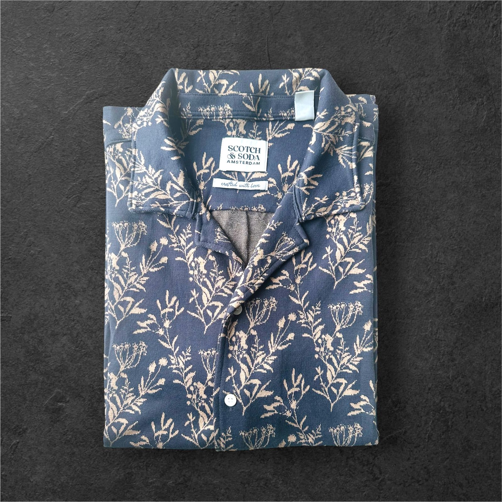 Scotch & Soda camp collar Textured Men’s Shirt