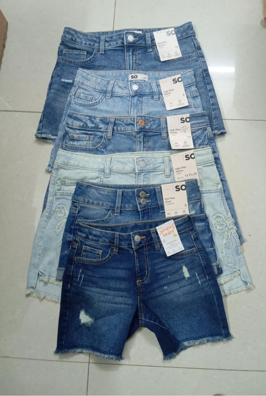 Girls Jeans Fancy short pants