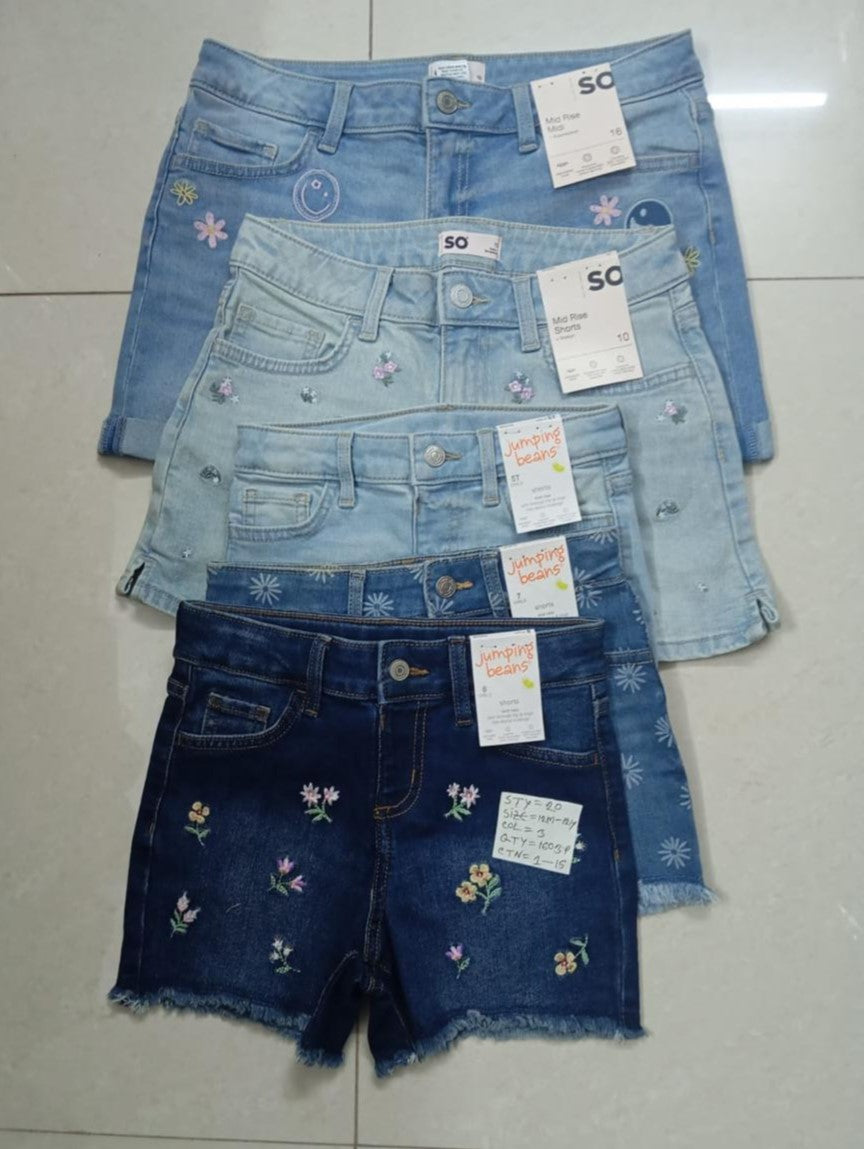 Girls Jeans Fancy short pants
