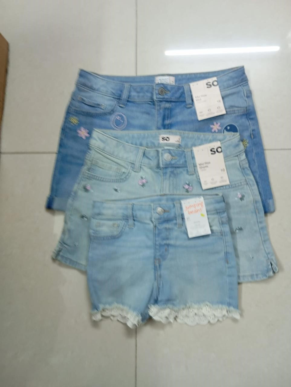 Girls Jeans Fancy short pants