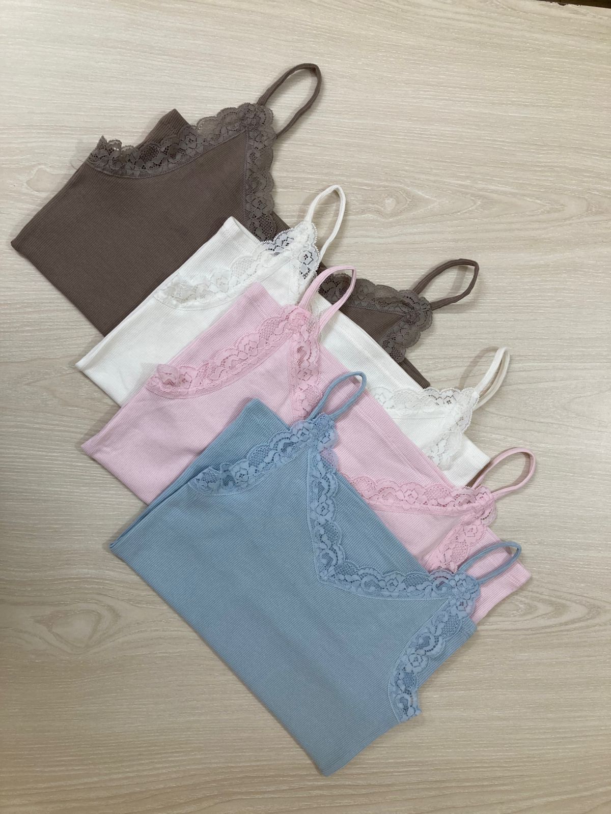 Ladies original Ribbed Lace tops