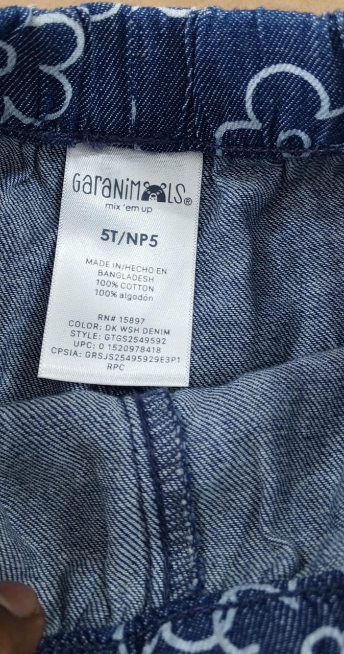 Girls Knit Denim Shorts