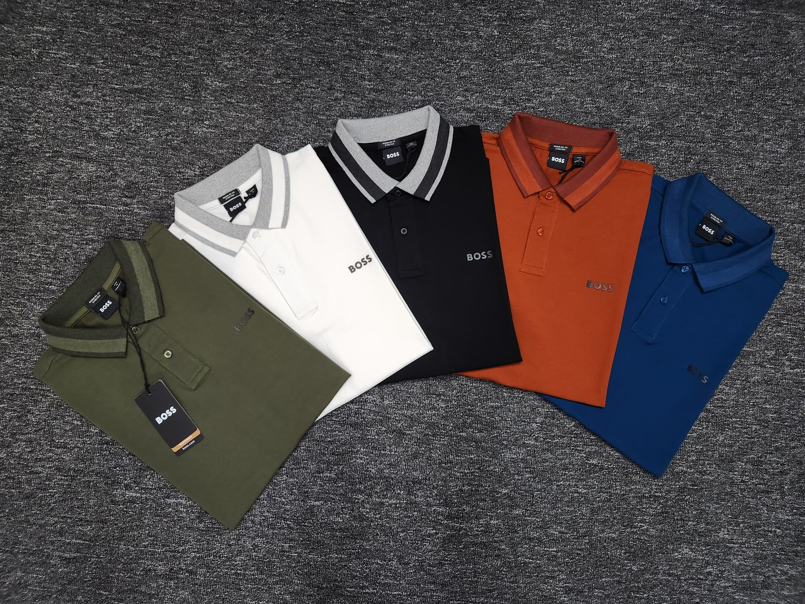 Hugo Boss Men's Premium Tripping Collar Polo (Customs Order)