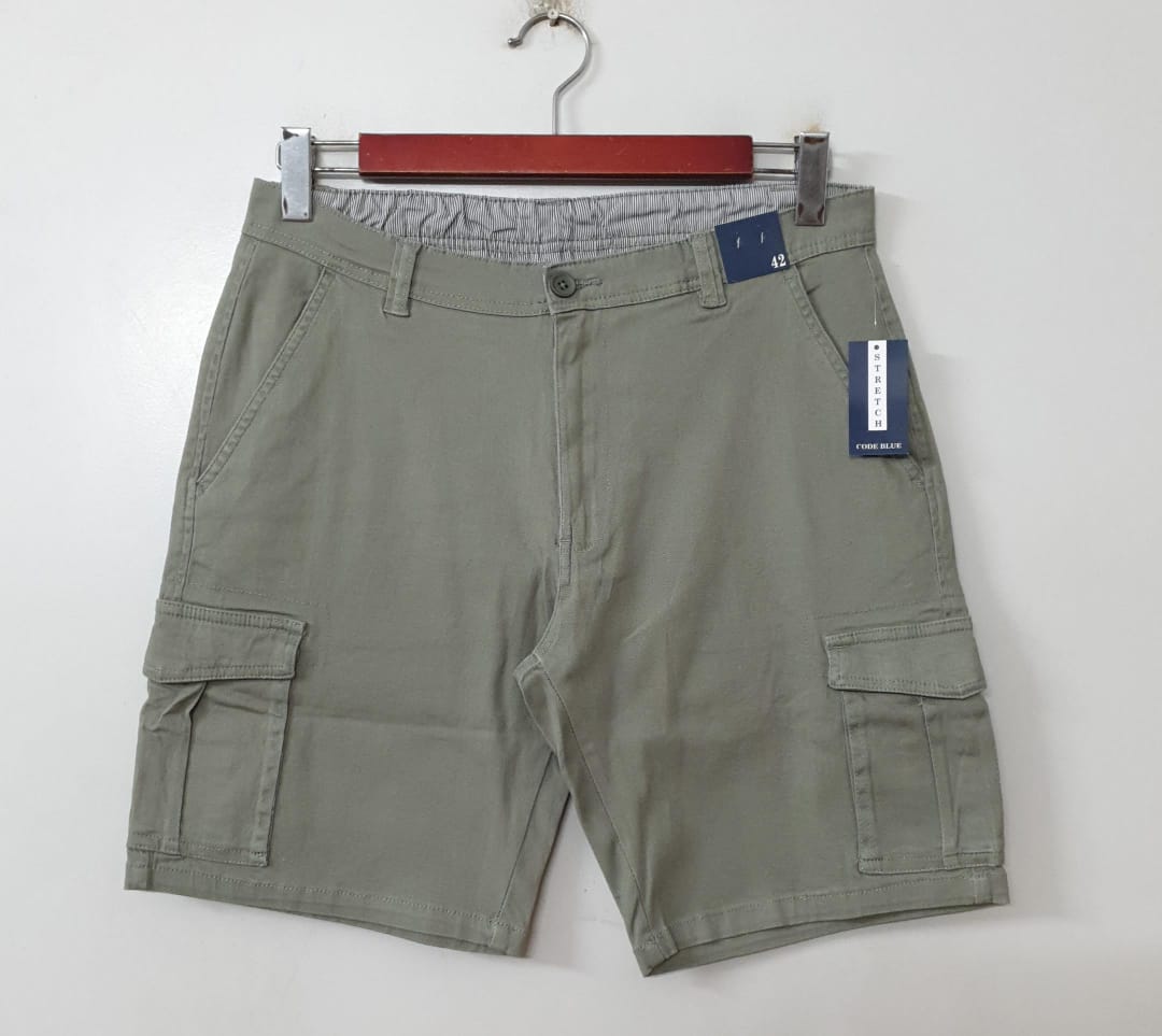 Men's twill stretch 6 pocket cargo short pant