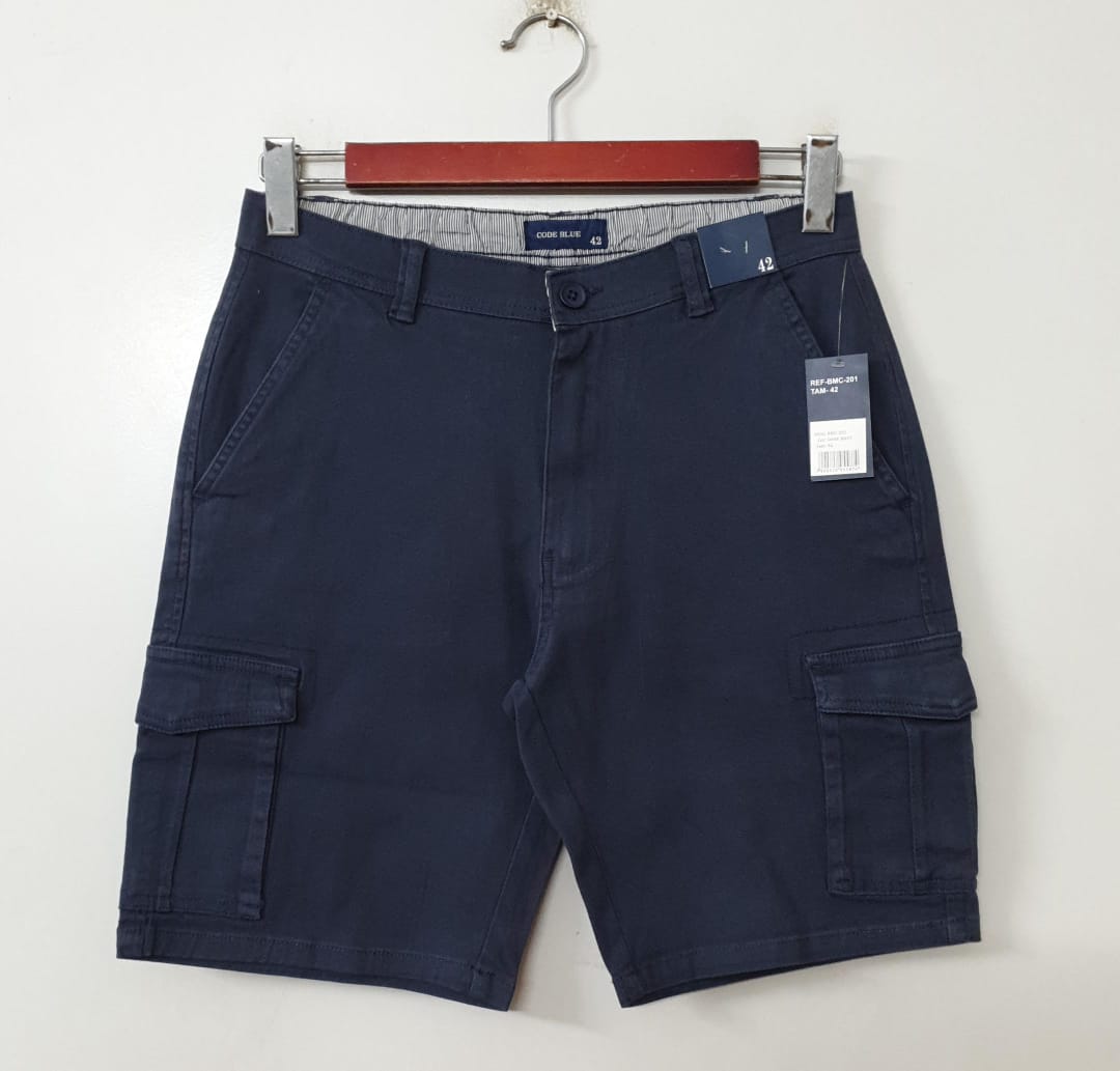 Men's twill stretch 6 pocket cargo short pant