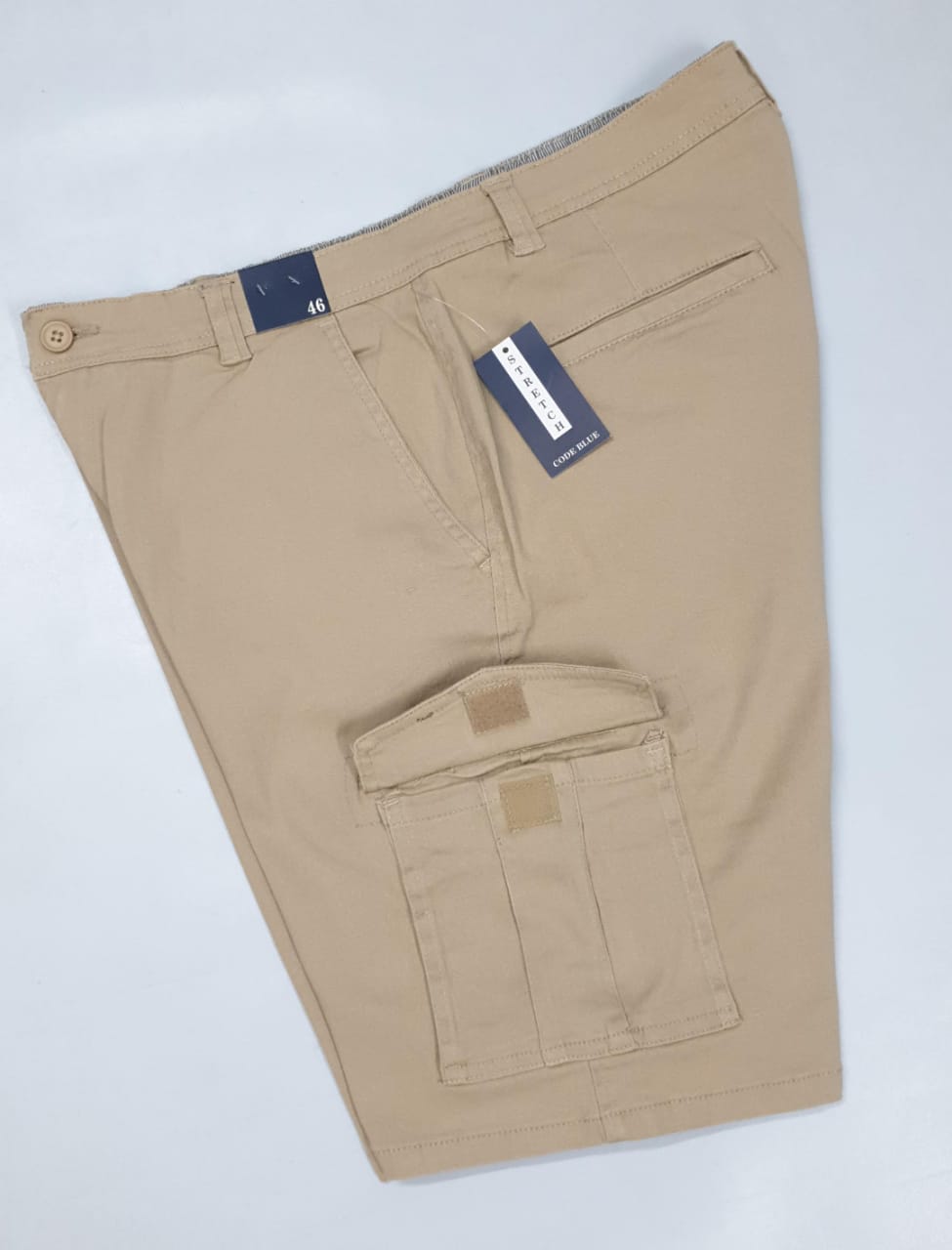 Men's twill stretch 6 pocket cargo short pant