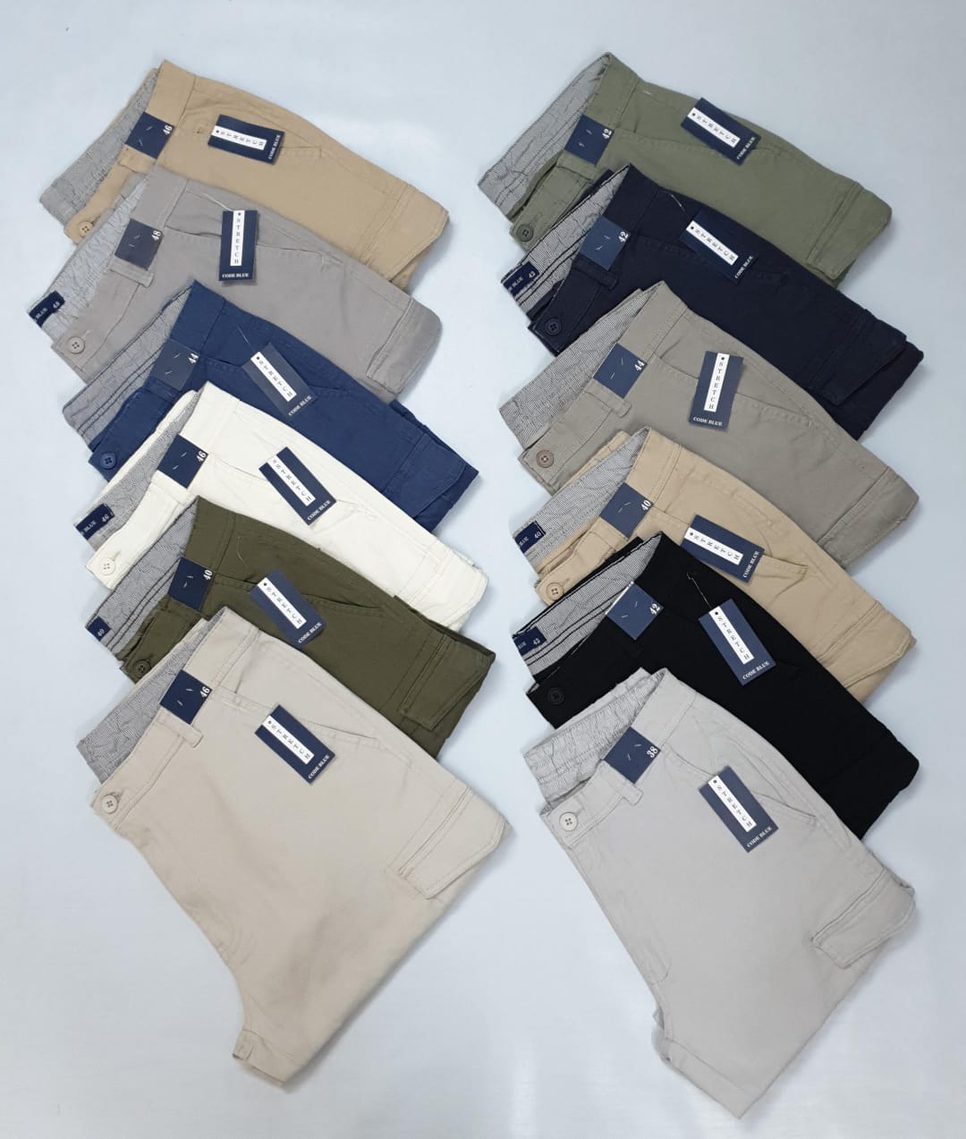 Men's twill stretch 6 pocket cargo short pant