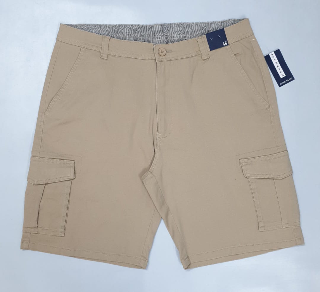 Men's twill stretch 6 pocket cargo short pant